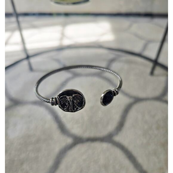 Bansri Silver Elephant Bangle Bracelet New - Picture 4 of 4